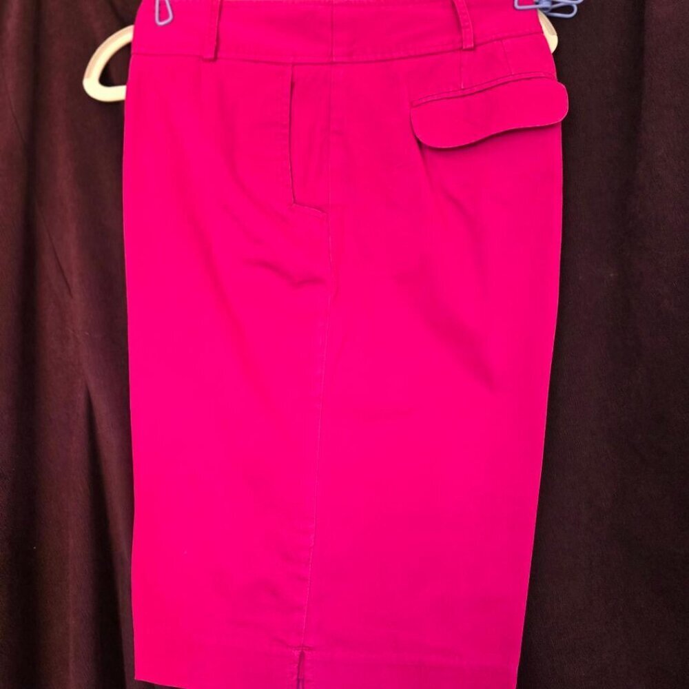 14 George Woman's Stretch Capri Pants Lolita Pink Pockets 97% Cotton